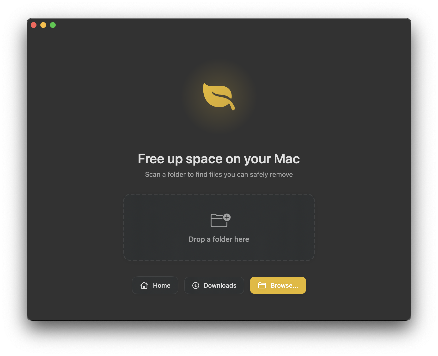 Sweepo Welcome Screen